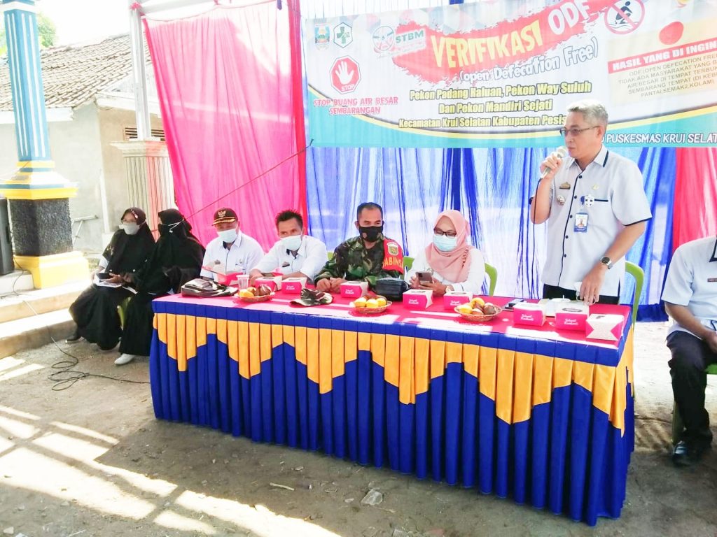 Sertu Jumena Hadir Dalam Acara Verifikasi ODF Tentang Jambanisasi Dan Buang Air Besar.