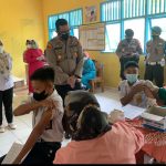 Kapolres Kunjungi Pelaksanaan Vaksinasi Covid-19 Untuk Siswa SMPN 4 di Baradatu