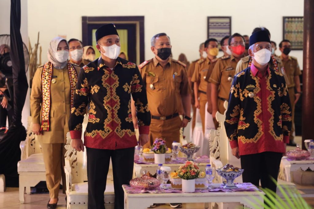 Bupati Parosil Hadiri Muswil APKASI Korwil Lampung Bupati Lamteng Musa Ahmad Nahkodai APKASI Lampung Masa Bhakti 2021-2026.