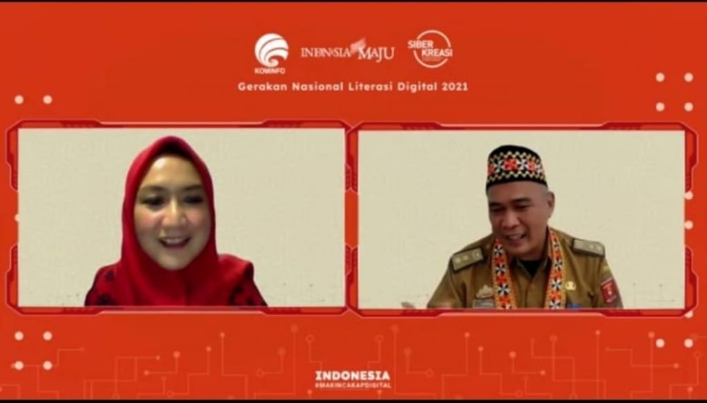 Gerakan Nasional Literasi Digital 2021 di Kota Subulussalam Provinsi Aceh dalam bentuk webinar Dengan Tema Lindungi Diri dari Penipuan di Ruang Digital