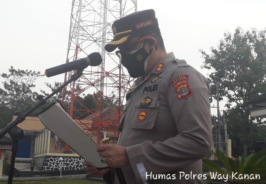Kapolres Tekankan Personil Tidak Ada Lagi Pelanggaran dan Jadikan Polres Way Kanan Sebagai Barometer.
