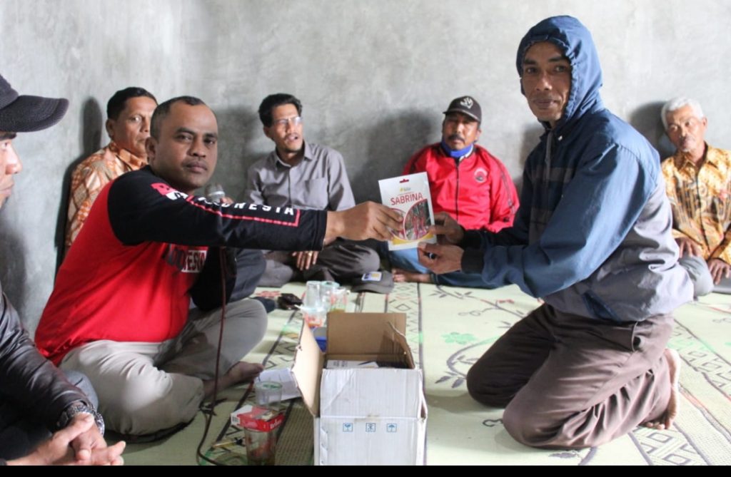 Pakde Marmin Sapa dan bicara Pada acara Temu tani Subhan Ulu.