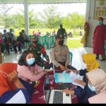 Polsek Negeri Besar Beri Pengamanan 362 Pelajar dan Masyarakat Umum Vaksin Covid 19.