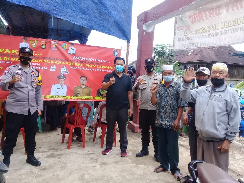 Gasspool.. Polsek Sumber JayaΒ Polres Lampung Barat Dalam Rangka Percepatan Vaksinasi Presisi Polriπππ
