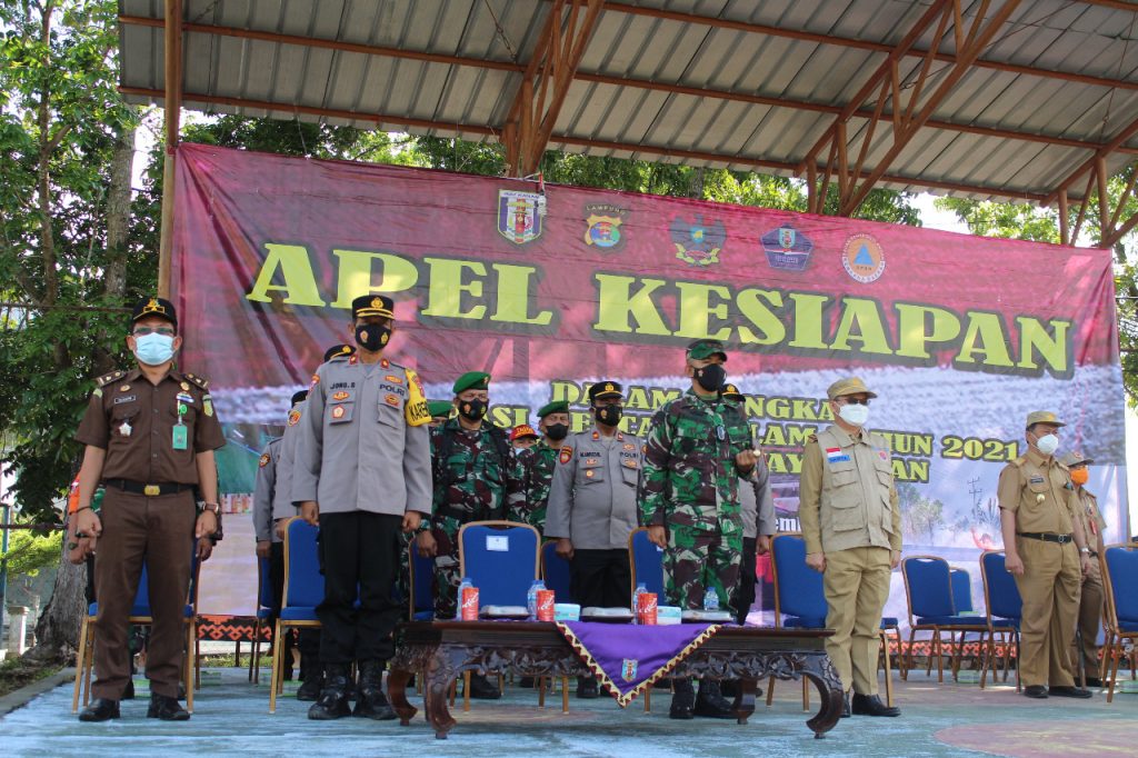 Kabupaten Way Kanan Gelar Apel Siaga Bencana Alam Tahun 2021 di Pemkab Way Kanan