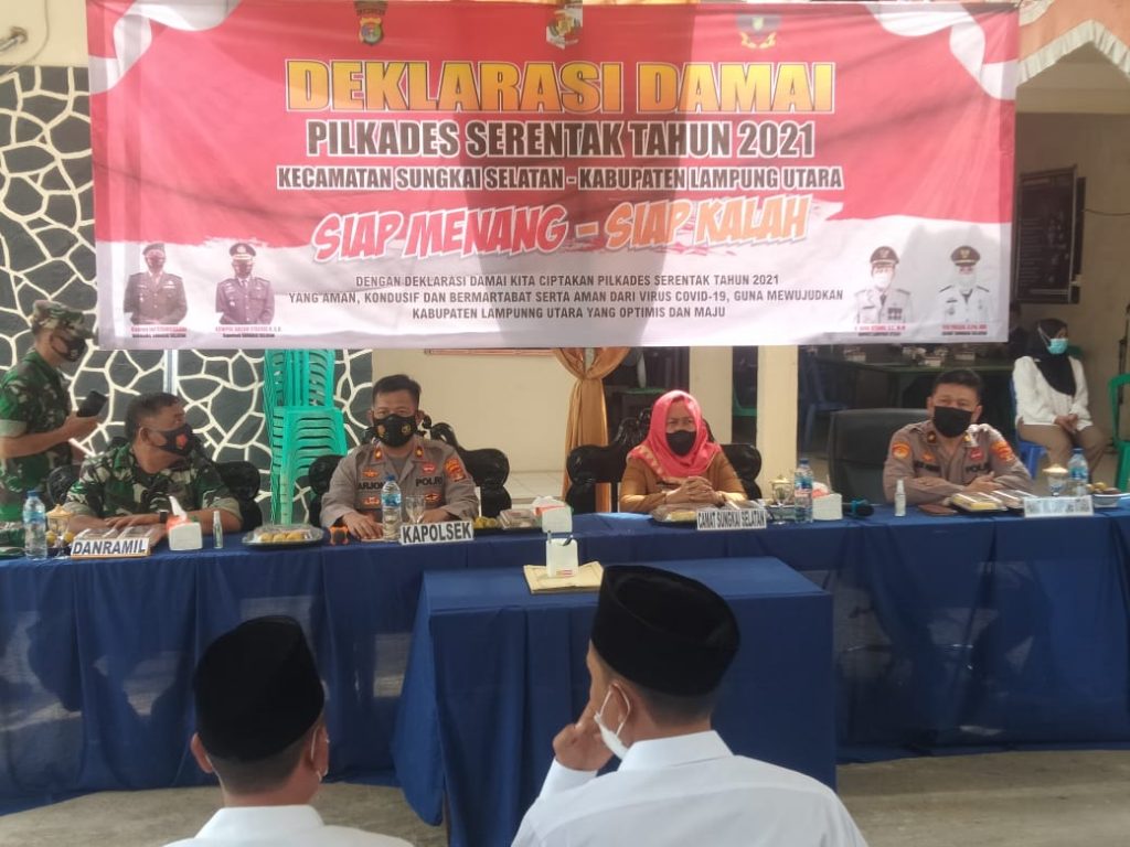Polsek Sungkai Selatan Gelar Deklarasi Damai, Pilkades Serentak