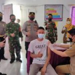 Wakapolres Way Kanan Tinjau Vaksinasi Dosis 2 di Blambangan Umpu