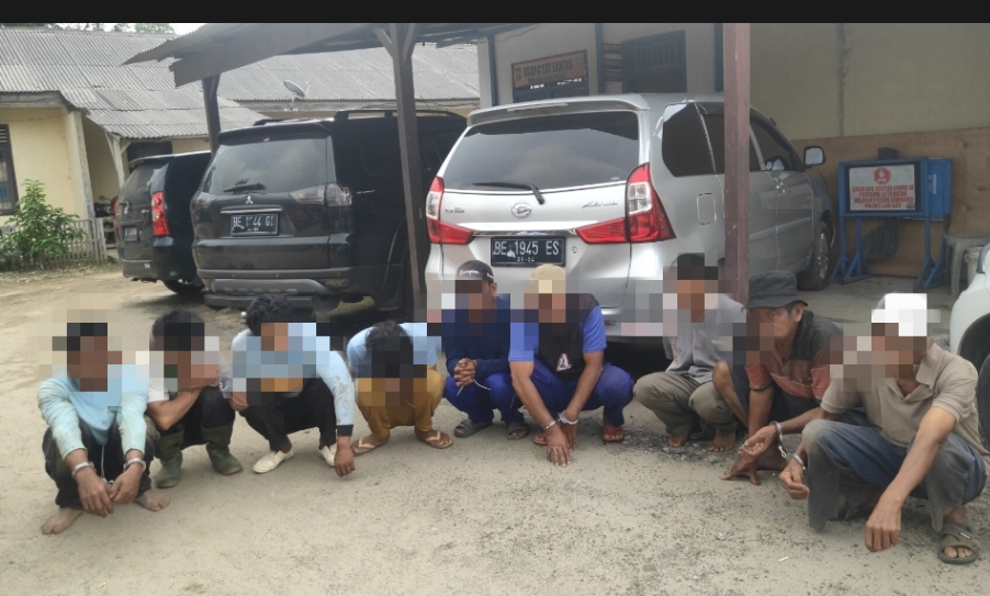 Kurang Dari 14 Hari Satreskrim Polres Lampung Barat Bersama Unit Reskrim Polsek Sekincau Berhasil Bekuk 9 Terduga Pelaku Pembunuhan Mayat Dalam Karungπππ