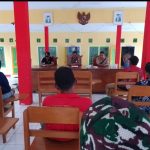 PJ kepala Desa Langkap Bangsalsari Berkoordinasi Dengan Mengumpulkan Anggota Linmas Petugas Pam Tps