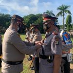 Polres Way Kanan Gelar Upacara Sertijab Kabagren, Kabagsumda dan Tiga Kapolsek Jajaran