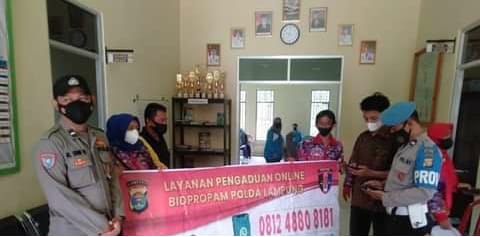 Sipropam Polres Way Kanan Sosialisasi Layanan Pengaduan Online Bidpropam Polda Lampung