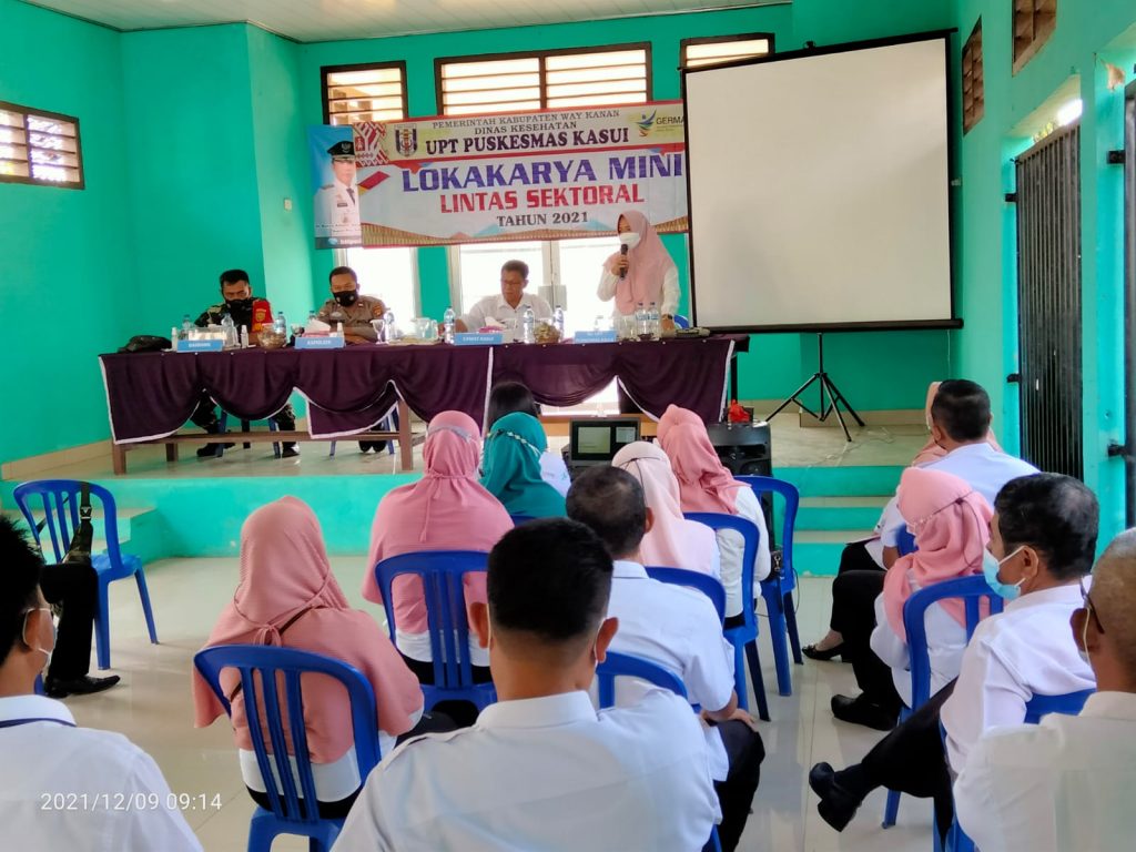 Babinsa Koramil 427-02/Kasui Hadiri Lokakarya Mini Lintas Sektor UPT Puskesmas