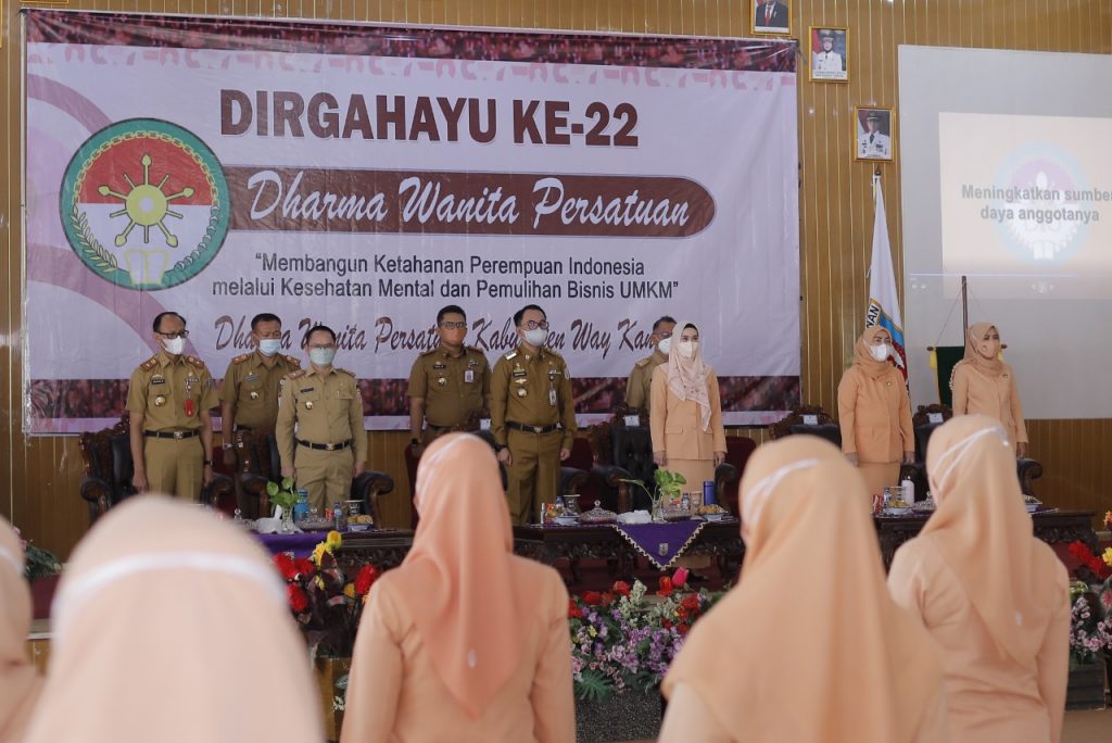 RAS Hadiri Ulang Tahun Dharma Wanita Persatuan Ke-22 Kabupaten Way Kanan Th 2021
