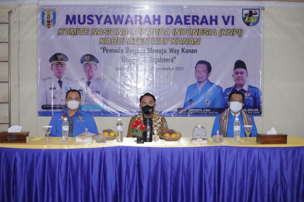 Bupati Adipati Hadiri Musda VI DPD KNPI Way Kanan