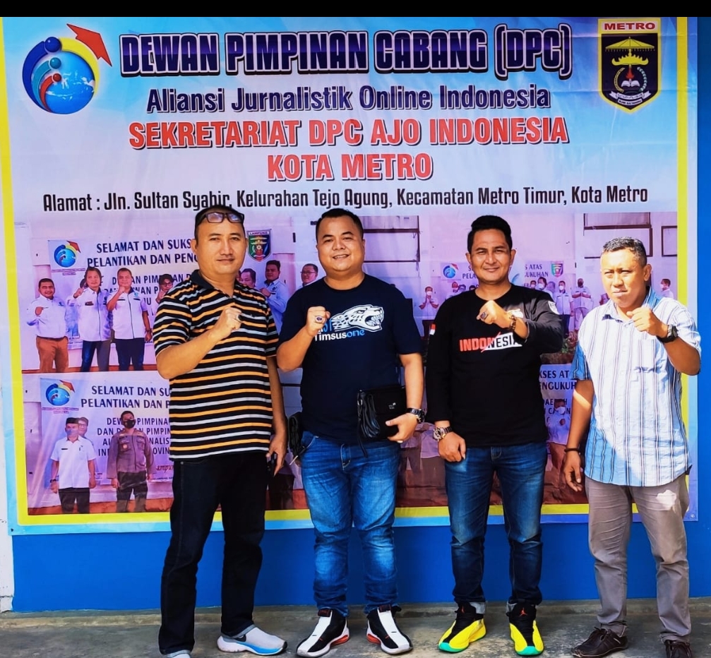 Perkuat Silaturahmi Forum Media Metro (FORETRO) Kunjungi Sekretariat DPC AJOI   Kota Metro👇👇