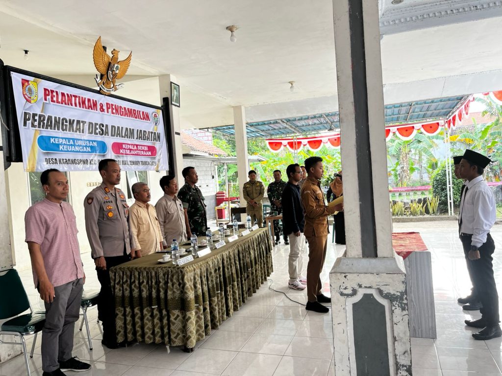 Dua Perangkat Baru Sukses Dilantik Kepala Desa Karangsono
