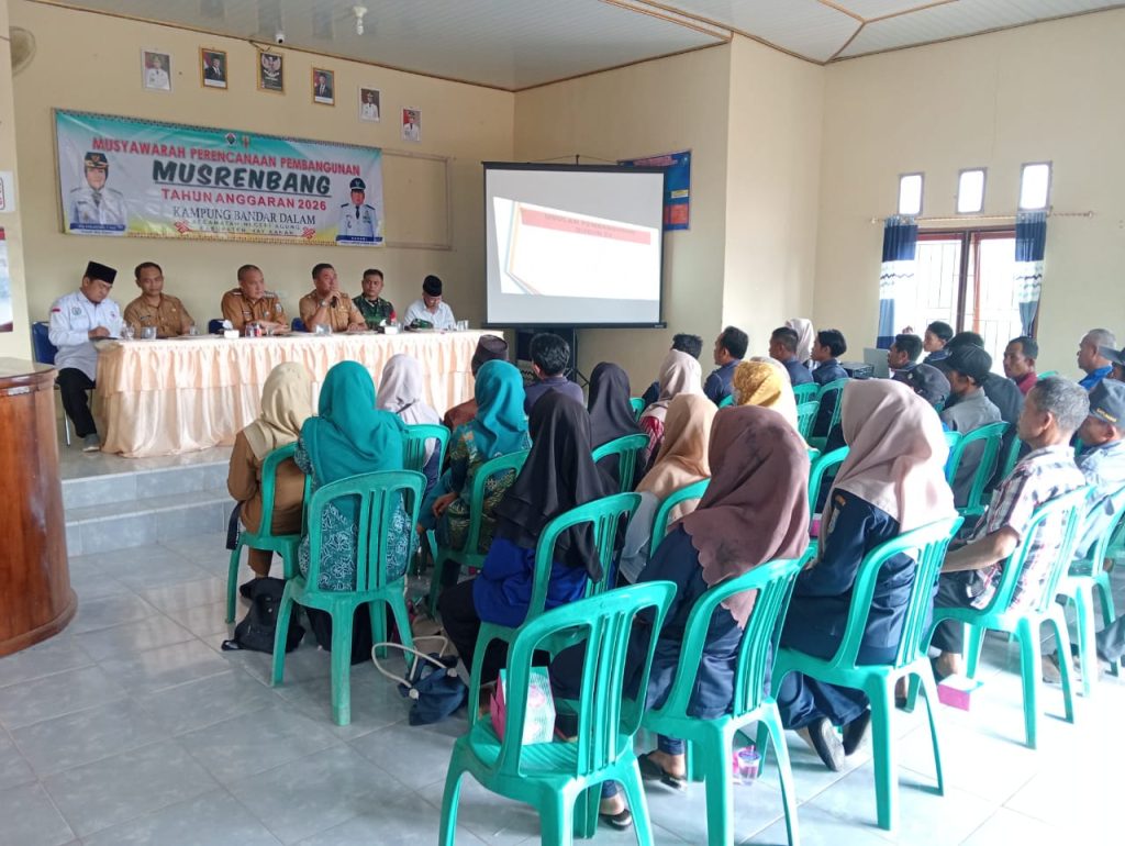 Babinsa Koramil 427-07/Negeri Agung Hadiri Musrenbang Kampung Bandar Dalam Tahun Anggaran 2026