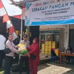 Polres Way Kanan Gelar Gerakan Pangan Murah di Pasar Bandar Sari