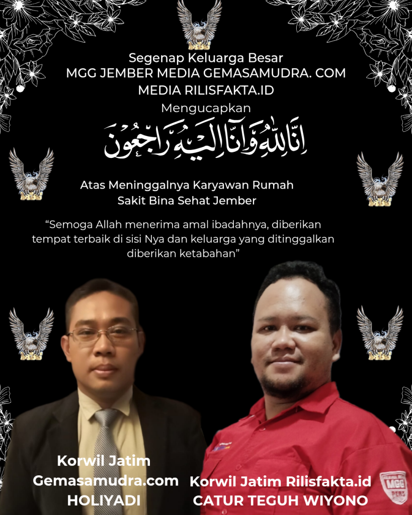 Merasa Kehilangan Korwil Gemasamudra Jatim Holiyadi Turut Berbelasungkawa Atas Meninggalnya Karyawan Nakes RS Binasehat Jember