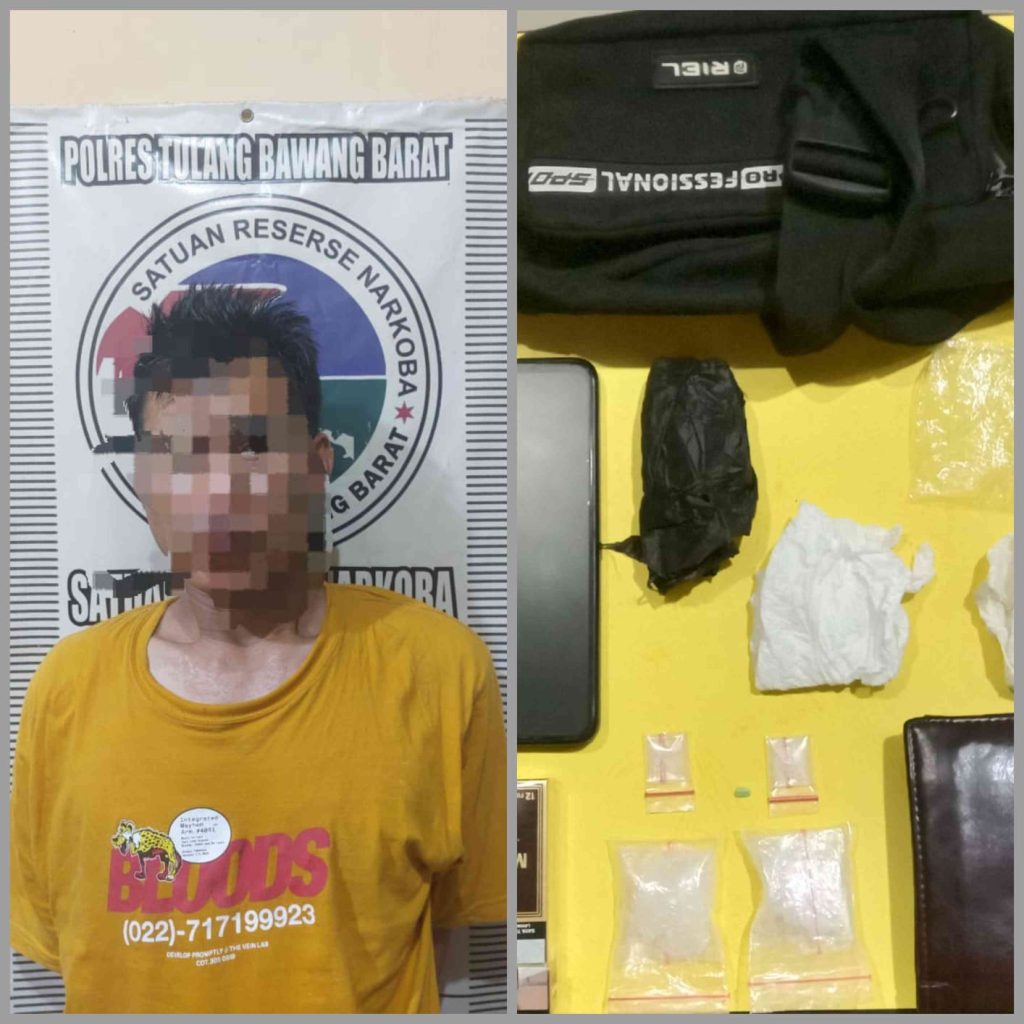 Polres Tulang Bawang Barat Tangkap Seorang Pria Bandar Narkoba