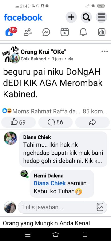 Klarifikasi Akun Chik Bukhari, Atas Akun Bodong Chik Bukhori Yang Memuat Ujaran Kebencian