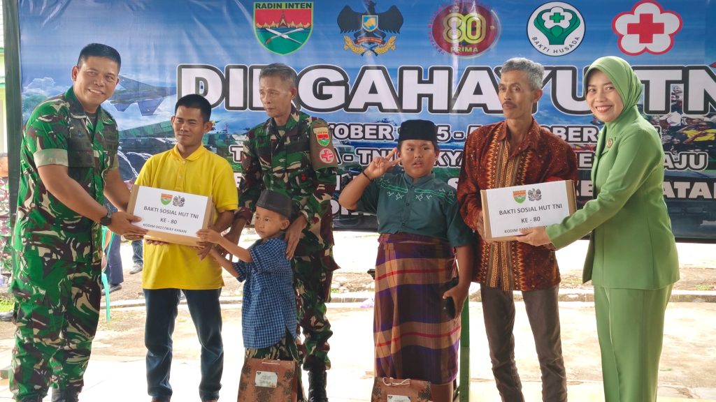 Kodim 0427/Way Kanan Gelar Baksos Kesehatan dalam Rangka HUT TNI ke-80