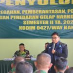 Kodim 0427/Way Kanan dan BNN Gelar Penyuluhan P4GN Semester II Tahun 2025