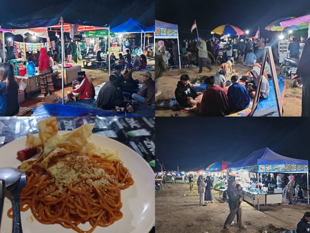 Hunting Kuliner Sambil Menikmati Lampu Hias Malam Dengan Udara Segar. Yuk Kunjungi Alun Alun Desa Tugusari
