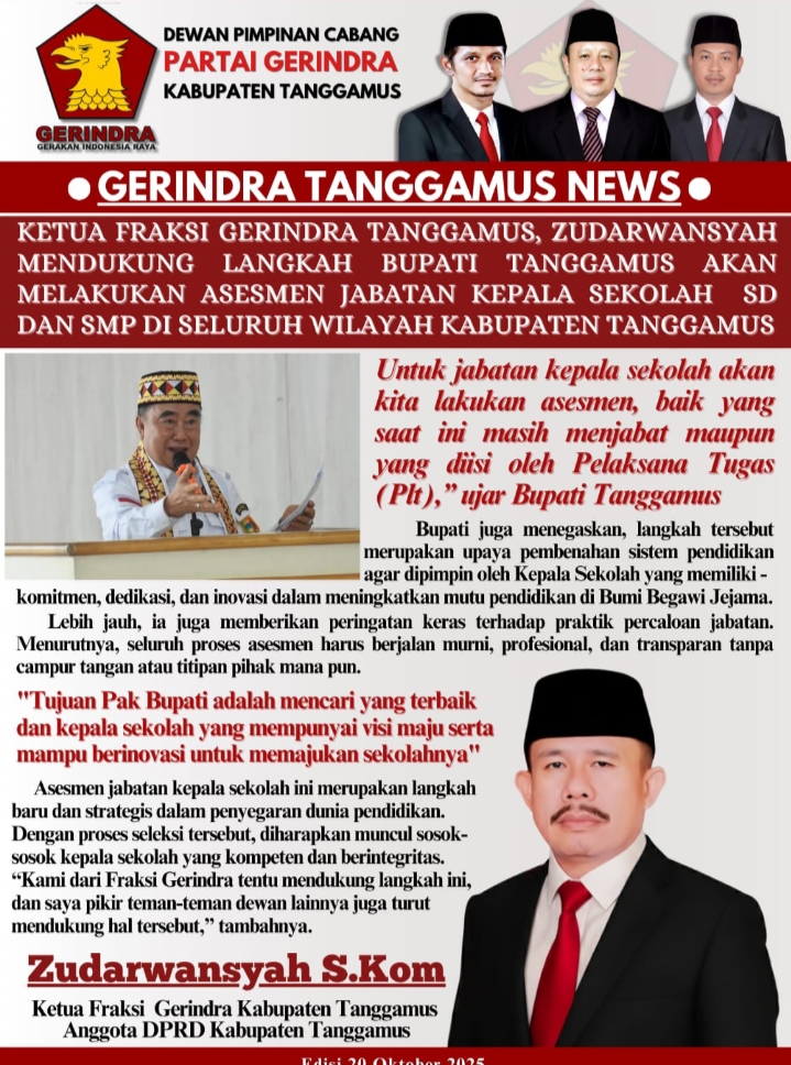 Apresiasi Anggota DPRD komisi lV Kabupaten Tanggamus Atas Penyampaian Bupati Tentang Sekolah SD/SMP 