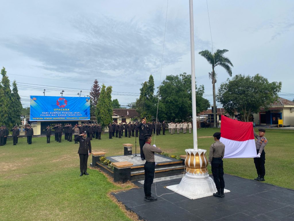Upacara Hari Sumpah Pemuda Tahun 2025: Wakapolres Way Kanan Bangkitkan Semangat Pemuda Patriotik, Gigih dan Empati