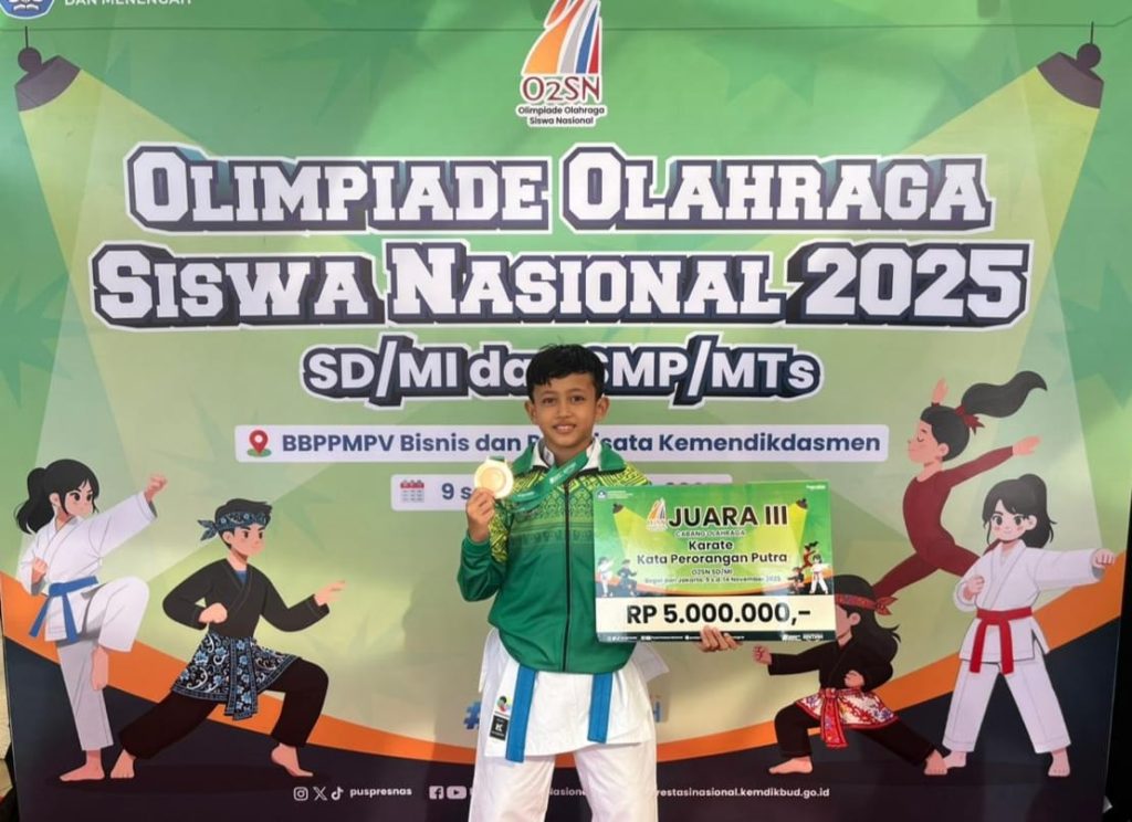 Rafardhan Putra Hermawan, Putra Pelda Budi Hermawan Anggota Koramil 0824/15 Bangsalsari Raih Medali Perunggu di Ajang Olimpiade Olahraga Siswa Tingkat Nasional (O2SN) Cabor Karate TH. 2025