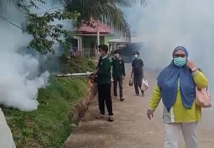 Dinas Kesehatan Kabupaten Kaur” Cegah Penyebaran DBD Puskesmas Kinal Laksanakan Foghing