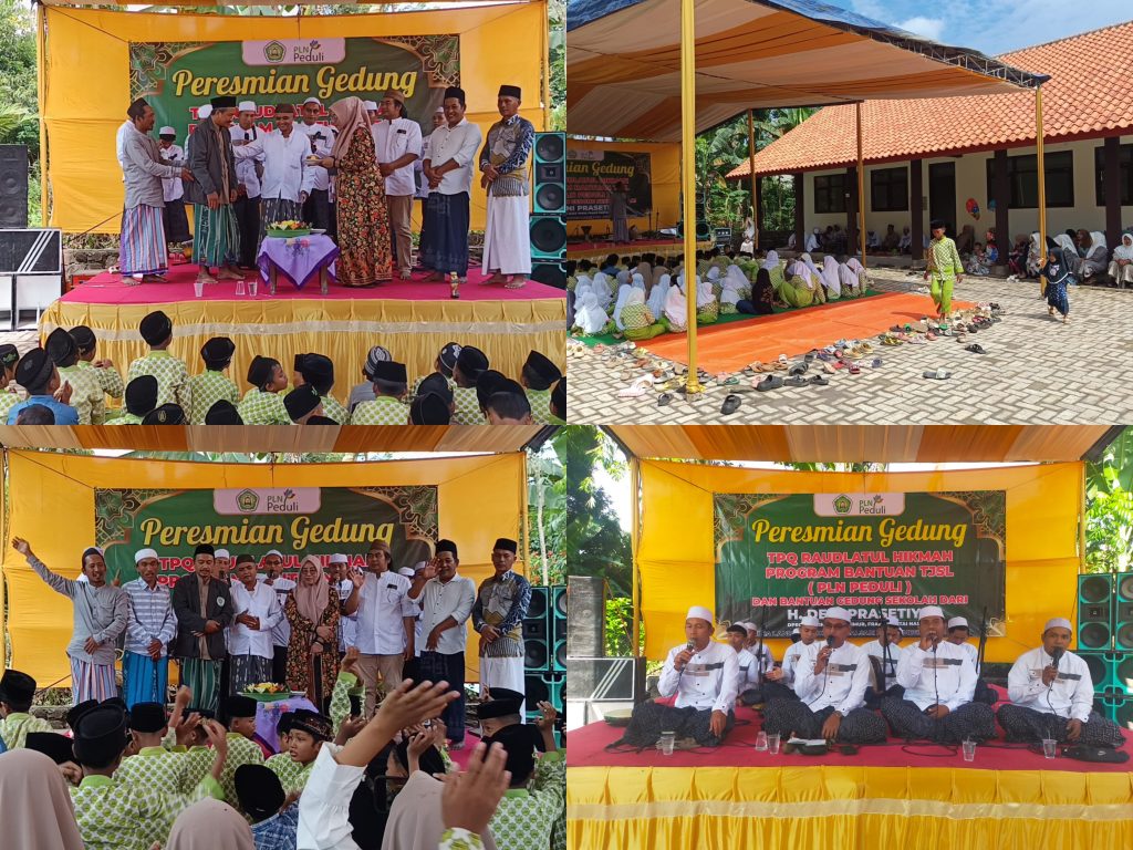 Didukung Anggota DPRD Jatim H. Deni Prasetya, Tiga Gedung Baru TPQ Raudlatul Hikmah Resmi Diresmikan