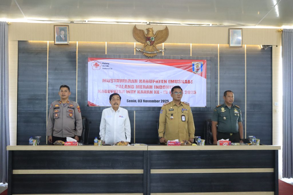 Sekda Machiavelli Buka MUSKAB Ke-IV PMI Way Kanan, Adipati Terpilih Sebagai Ketua PMI Masa Bhakti 2025-2030