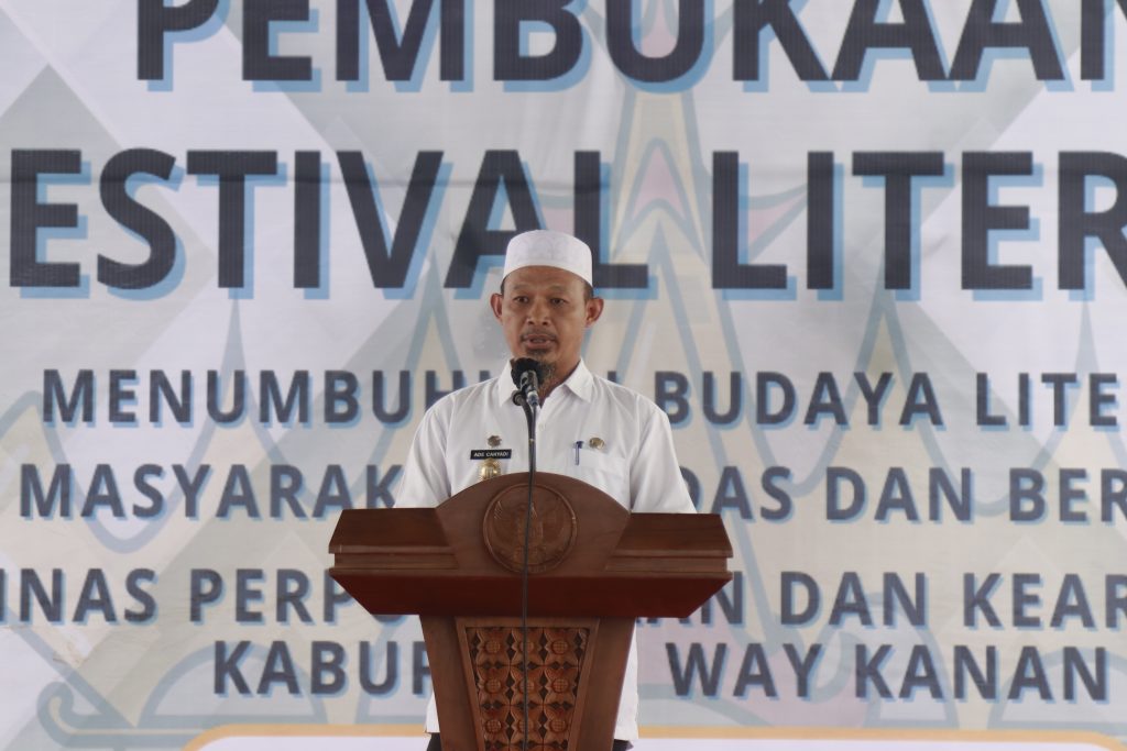 Asisten I Buka Festival Literasi Way Kanan 2025