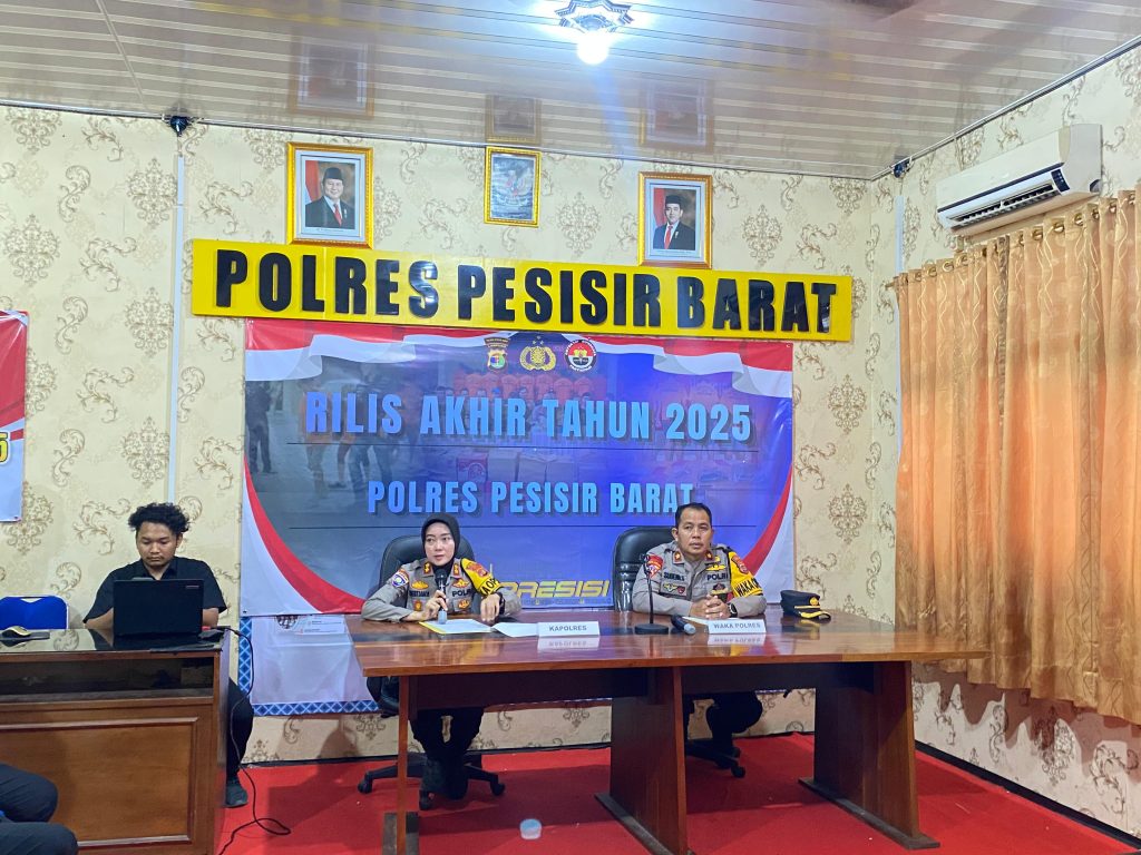 Polres Pesisir Barat Gelar Rilis Akhir Tahun 2025