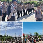 Polres Pesisir Barat Berikan Pengamanan Serta Pelayanan Unjuk Rasa Damai Koalisi Media, LSM dan Ormas dalam menyampaikan Aspirasi 