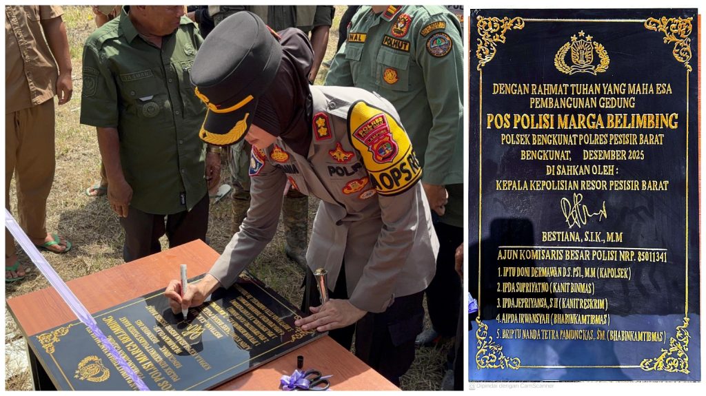 Kapolres Pesisir Barat Resmikan Pos Polisi Marga Belimbing 