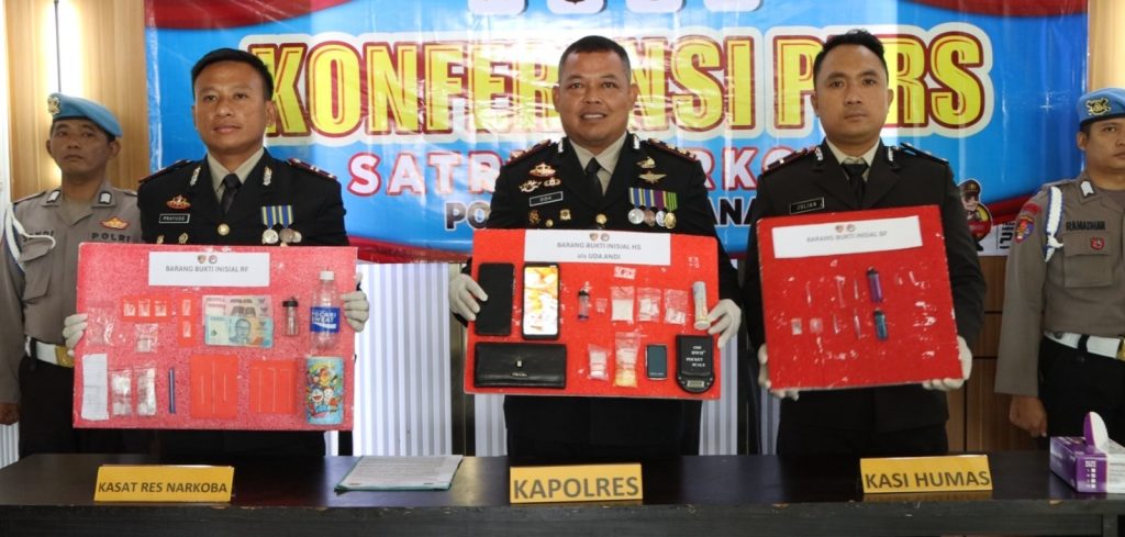 Belum 24 Jam Tegaskan Komitmen Perangi Narkoba, Polres Way Kanan Ungkap Lima Kasus dan Amankan Dua Pengedar