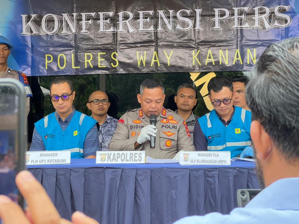 Polisi Bekuk 3 Pencuri Kabel PLN Sepanjang 24,5 Km di Jalinsum Way Kanan, Kerugian Capai Miliaran Rupiah