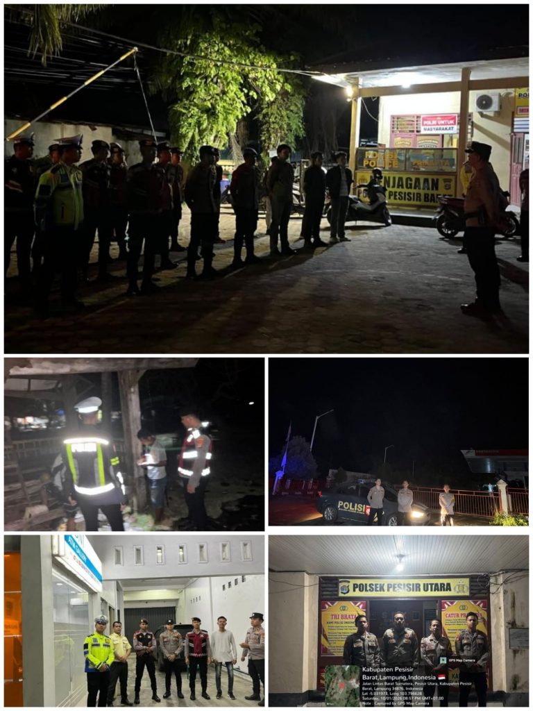 Polres Pesisir Barat serta Polsek Jajaran Laksanakan Patroli Cipta Kondisi