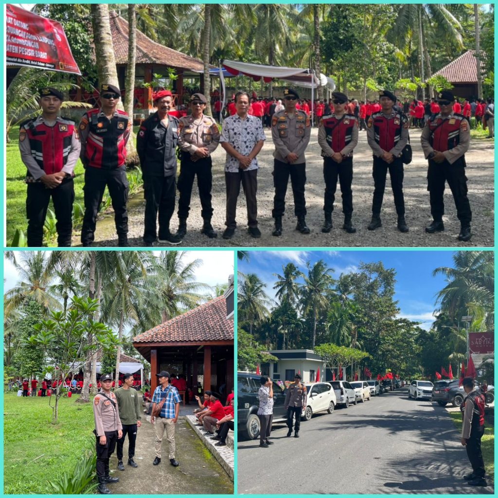 Polres Pesisir Barat Berikan Pengamanan Kegiatan Musancab DPC PDI Perjuangan