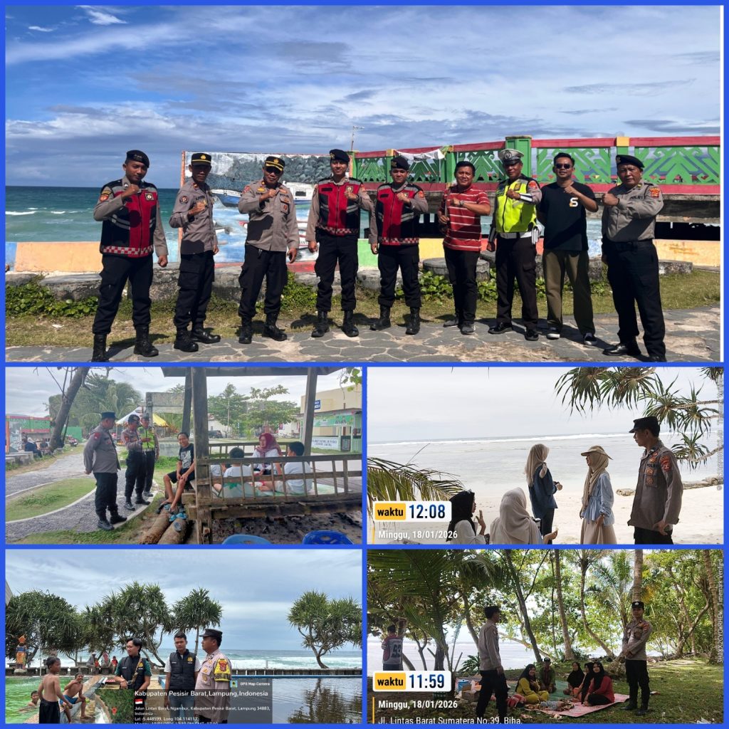 PATROLI WILAYAH WISATA PANTAI DI HARI LIBUR