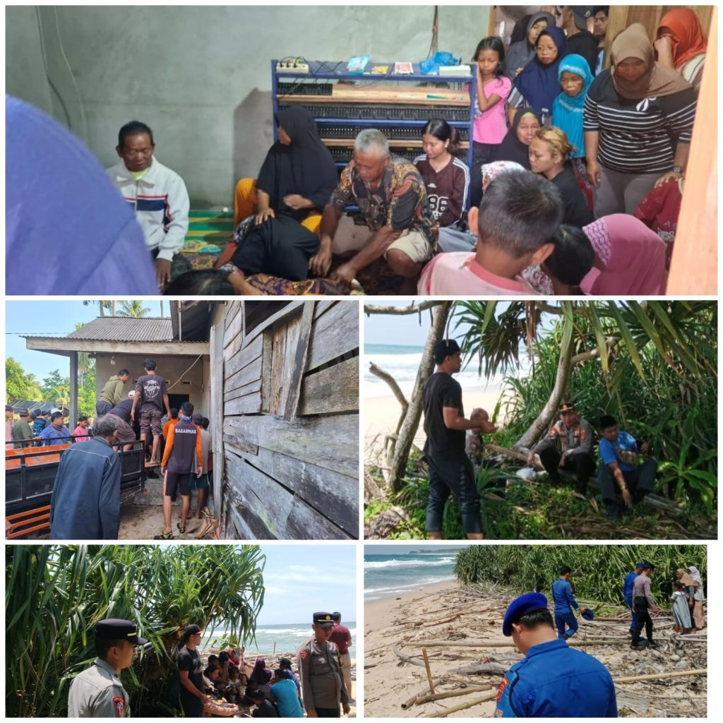 KORBAN TENGGELAM DITEMUKAN, POLRES PESISIR BARAT BERSAMA TIM SAR GABUNGAN EVAKUASI JENAZAH