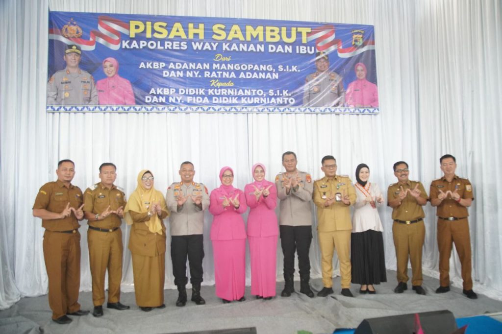 Bupati Ayu Hadiri Pisah Sambut Kapolres Way Kanan