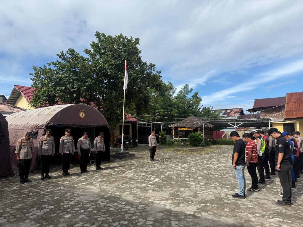 PLETON SIAGA POLRES PESISIR BARAT LAKSANAKAN APEL CIPTA KONDISI