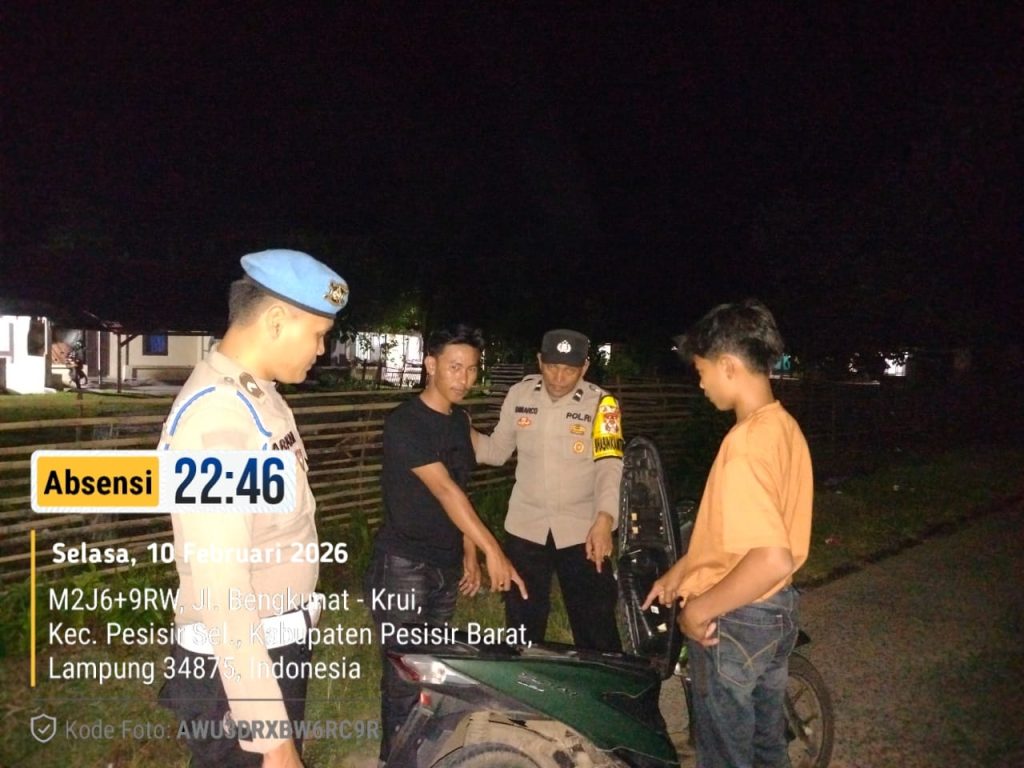 POLSEK PESISIR SELATAN GELAR PATROLI RUTIN ANTISIPASI TINDAK PIDANA C3