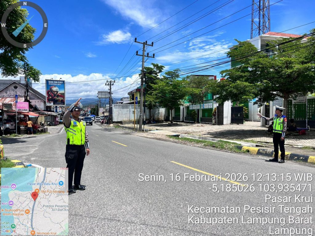 SATLANTAS POLRES PESISIR BARAT GELAR PAM RAWAN SIANG CIPTAKAN KAMSELTIBCARLANTAS