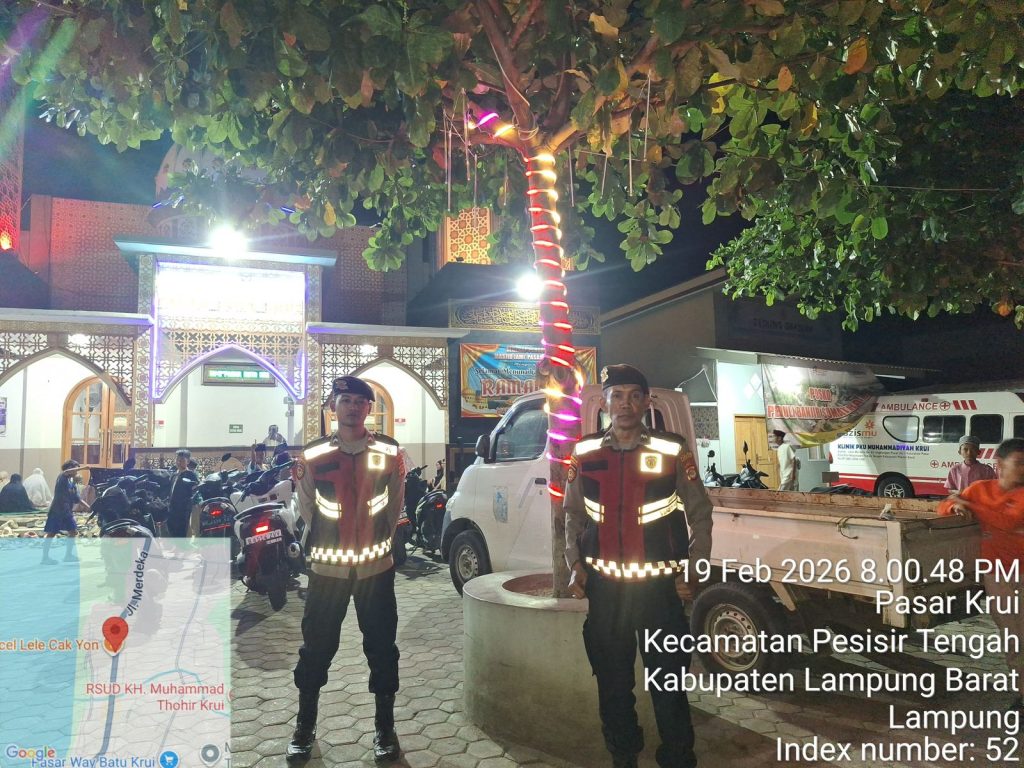 PENGAMANAN SHALAT TARAWIH, SAT SAMAPTA POLRES PESISIR BARAT GELAR SIAGA DI SEJUMLAH MASJID