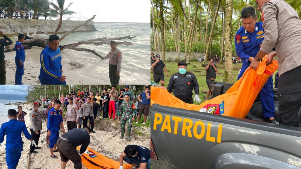POLRES PESISIR BARAT EVAKUASI TEMUAN MAYAT DI PANTAI WALUR